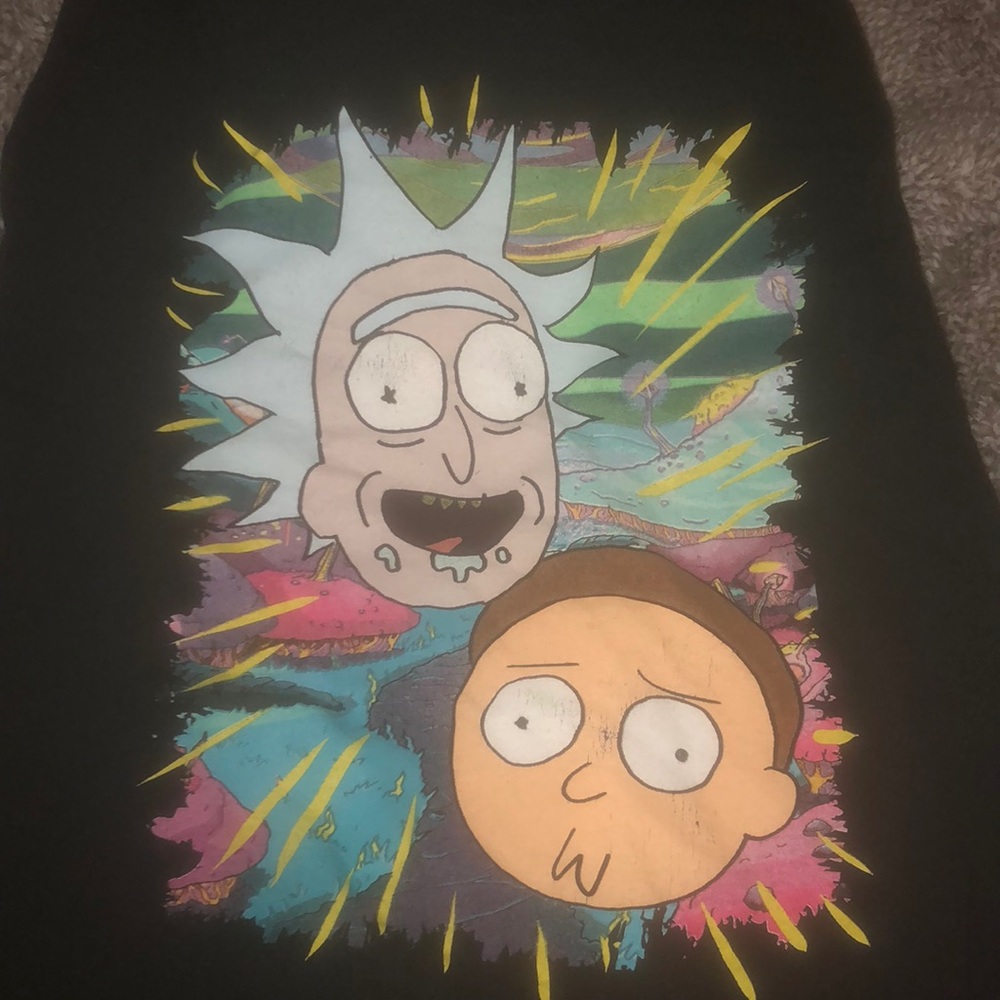 Distressed Rick and Morty Long Sleeve